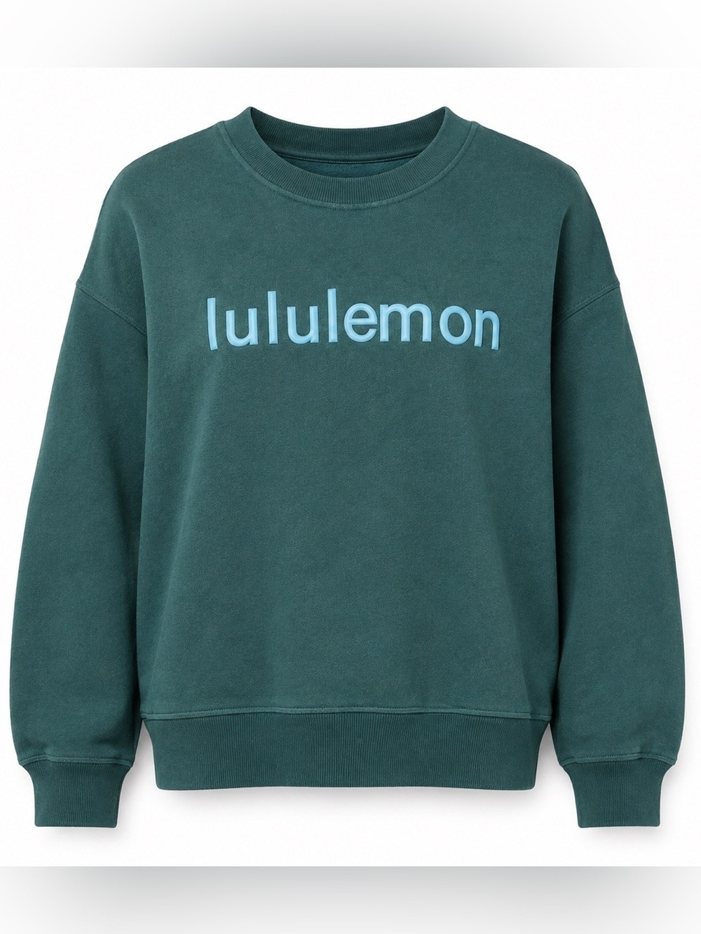 Lululemon Perfectly Oversized Crew Graphic Sweatshirt Green Logo